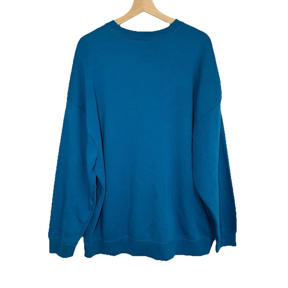 Nike *NEW* Women XL Sportswear Club Fleece‎ Loose Crewneck Sweatshirt Green Teal